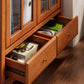 Minimalistic Rectangle Storage Cabinet Solid Wood Accent Cabinet