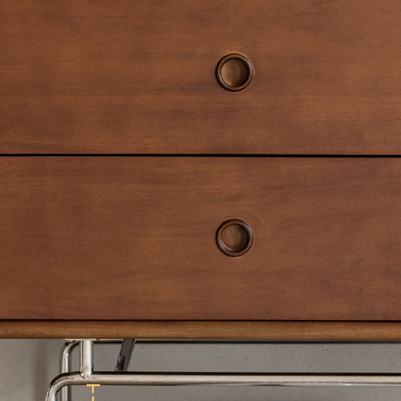 Contemporary Rectangle Wood Side Cabinet Soft Close Drawers Storage Cabinet