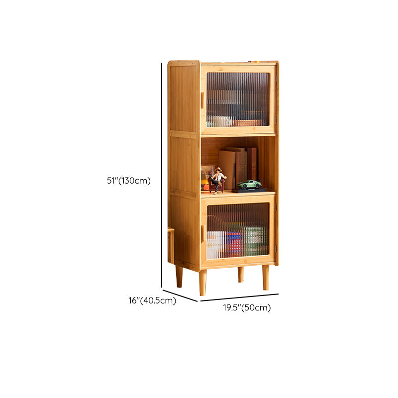 Eigentijdse kast dennenglas paned 2 - deuren rechthoek accentkast