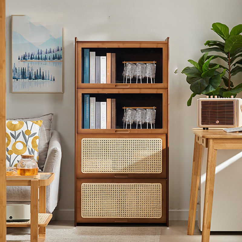 Minimalistic Solid Wood Accent Cabinet Rectangle Storage Cabinet Tan 4 Plastic & Acrylic Clearhalo 'Cabinets & Chests' 'cabinets_chests' 'furn' 'furn_cabinets_chests' 'Furniture' 'Living Room Furniture' 7592837