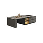 Rectangle Cocktail Table Stone Glam 1 Coffee Table with Storage