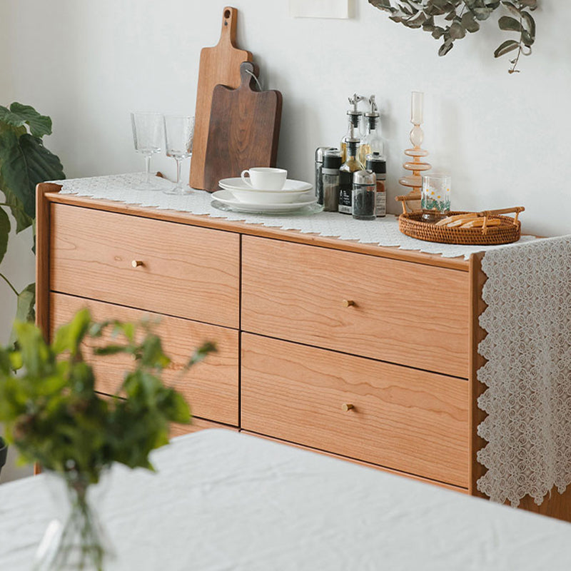 Minimalistic Water Resistant Storage Cabinet Solid Wood Accent Chests with 6 Drawers Clearhalo 'Cabinets & Chests' 'cabinets_chests' 'furn' 'furn_cabinets_chests' 'Furniture' 'Living Room Furniture' 7592888