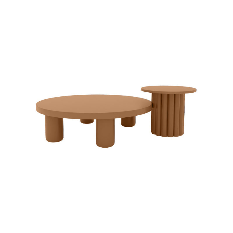 Table basse contemporaine en bois ou table de bout avec 4 pieds