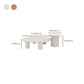 Table basse contemporaine en bois ou table de bout avec 4 pieds