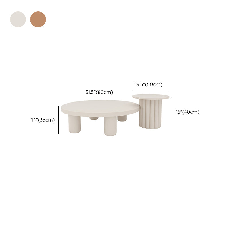Table basse contemporaine en bois ou table de bout avec 4 pieds