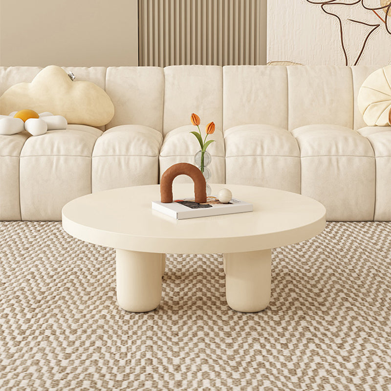 Mesa de centro de madera para cóctel, mesa auxiliar o de café blanca con 4 patas