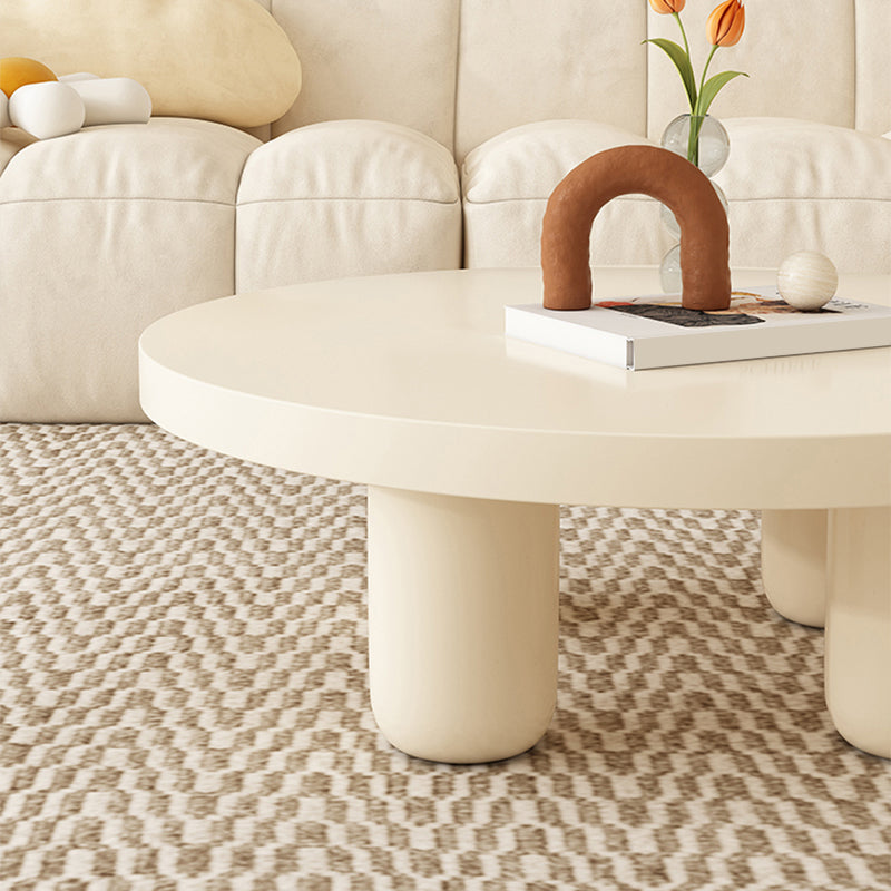 Mesa de centro de madera para cóctel, mesa auxiliar o de café blanca con 4 patas