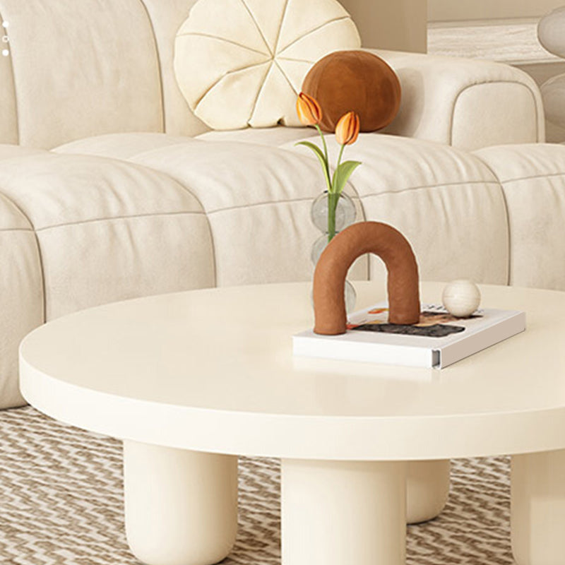 Mesa de centro de madera para cóctel, mesa auxiliar o de café blanca con 4 patas