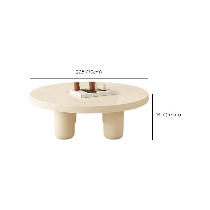 Mesa de centro de madera para cóctel, mesa auxiliar o de café blanca con 4 patas
