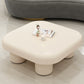 Wood Square Coffee Cocktail Table White 4 Legs Coffee or End Table Clearhalo 'Coffee & Accent Tables' 'Coffee Tables' 'coffee_tables' 'furn' 'furn_coffee_tables' 'Furniture' 'Living Room Furniture' 7593041