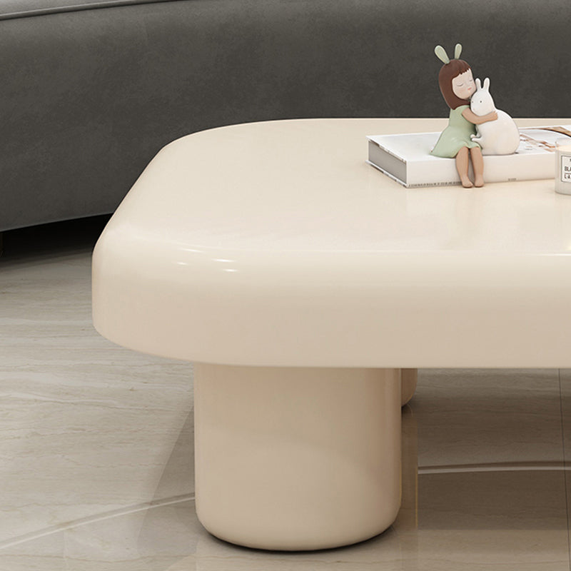 Wood Square Coffee Cocktail Table White 4 Legs Coffee or End Table Clearhalo 'Coffee & Accent Tables' 'Coffee Tables' 'coffee_tables' 'furn' 'furn_coffee_tables' 'Furniture' 'Living Room Furniture' 7593043