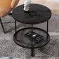21"H Contemporary Cocktail Table Storage Round Coffee Cocktail Table Clearhalo 'Coffee & Accent Tables' 'Coffee Tables' 'coffee_tables' 'furn' 'furn_coffee_tables' 'Furniture' 'Living Room Furniture' 7593050