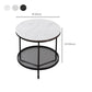21"H Contemporary Cocktail Table Storage Round Coffee Cocktail Table Clearhalo 'Coffee & Accent Tables' 'Coffee Tables' 'coffee_tables' 'furn' 'furn_coffee_tables' 'Furniture' 'Living Room Furniture' 7593059