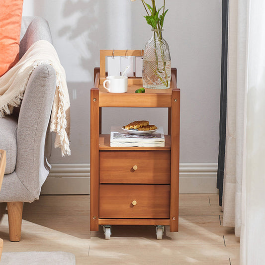 11" Wide Contemporary Cocktail Table Storage Rectangle Coffee Table with Casters Clearhalo 'Coffee & Accent Tables' 'Coffee Tables' 'coffee_tables' 'furn' 'furn_coffee_tables' 'Furniture' 'Living Room Furniture' 7593063