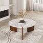 Stone Coffee Cocktail Table Modern 3 Legs Coffee or End Table Clearhalo 'Coffee & Accent Tables' 'Coffee Tables' 'coffee_tables' 'furn' 'furn_coffee_tables' 'Furniture' 'Living Room Furniture' 7593072