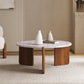 Stone Coffee Cocktail Table Modern 3 Legs Coffee or End Table 31.5"L x 31.5"W x 16"H Clearhalo 'Coffee & Accent Tables' 'Coffee Tables' 'coffee_tables' 'furn' 'furn_coffee_tables' 'Furniture' 'Living Room Furniture' 7593074