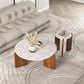 Stone Coffee Cocktail Table Modern 3 Legs Coffee or End Table Clearhalo 'Coffee & Accent Tables' 'Coffee Tables' 'coffee_tables' 'furn' 'furn_coffee_tables' 'Furniture' 'Living Room Furniture' 7593075