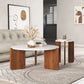 Stone Coffee Cocktail Table Modern 3 Legs Coffee or End Table Clearhalo 'Coffee & Accent Tables' 'Coffee Tables' 'coffee_tables' 'furn' 'furn_coffee_tables' 'Furniture' 'Living Room Furniture' 7593077