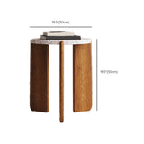 Mesa de cóctel de café de piedra Café moderno de 3 patas o mesa auxiliar