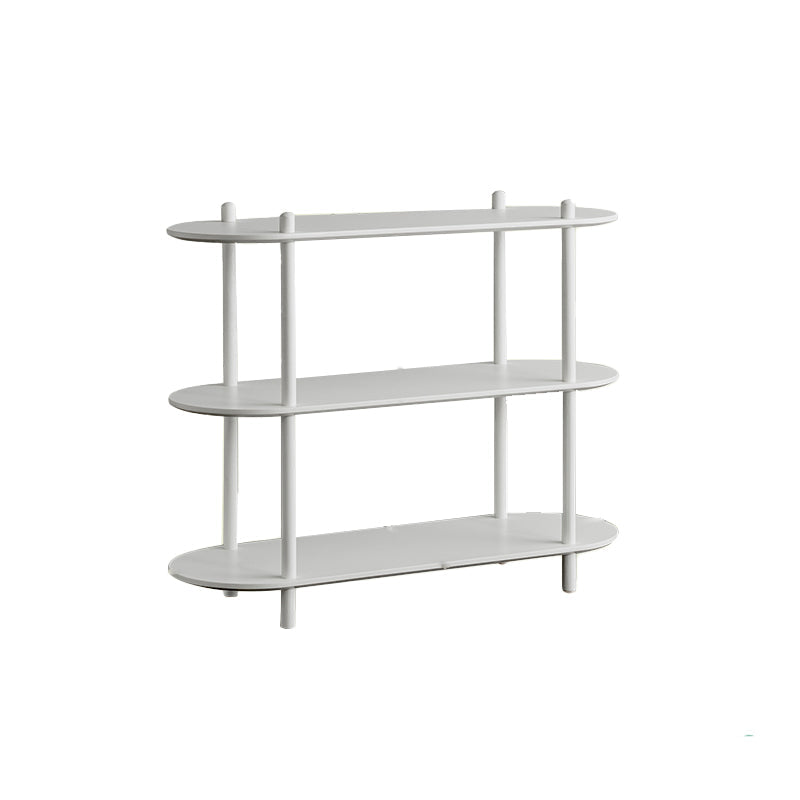 Wood Oval End Table with 4 Legs Base Storage Living Room Corner Table White 1 2 Clearhalo 'Coffee & Accent Tables' 'End & Side Tables' 'end_side_tables' 'furn' 'furn_end_side_tables' 'Furniture' 'Living Room Furniture' 7593112