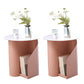 Contemporary Accent Side Table Iron Abstract with Storage Living Room Round Pink 2 Clearhalo 'Coffee & Accent Tables' 'End & Side Tables' 'end_side_tables' 'furn' 'furn_end_side_tables' 'Furniture' 'Living Room Furniture' 7593135