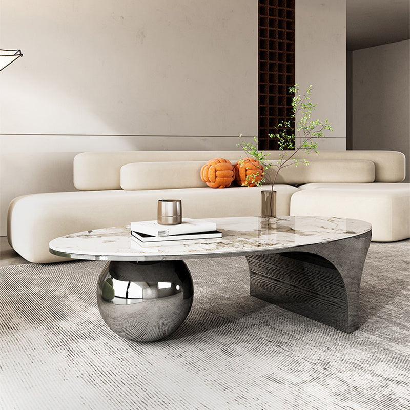 Slate Coffee Cocktail Table Glam Abstract Coffee or End Table Clearhalo 'Coffee & Accent Tables' 'Coffee Tables' 'coffee_tables' 'furn' 'furn_coffee_tables' 'Furniture' 'Living Room Furniture' 7593161