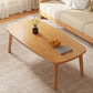 Modernistic Wooden Coffee Table Elliptical 4 Legs Cocktail Table
