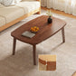 Modernistic Wooden Coffee Table Elliptical 4 Legs Cocktail Table