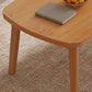 Modernistic Wooden Coffee Table Elliptical 4 Legs Cocktail Table