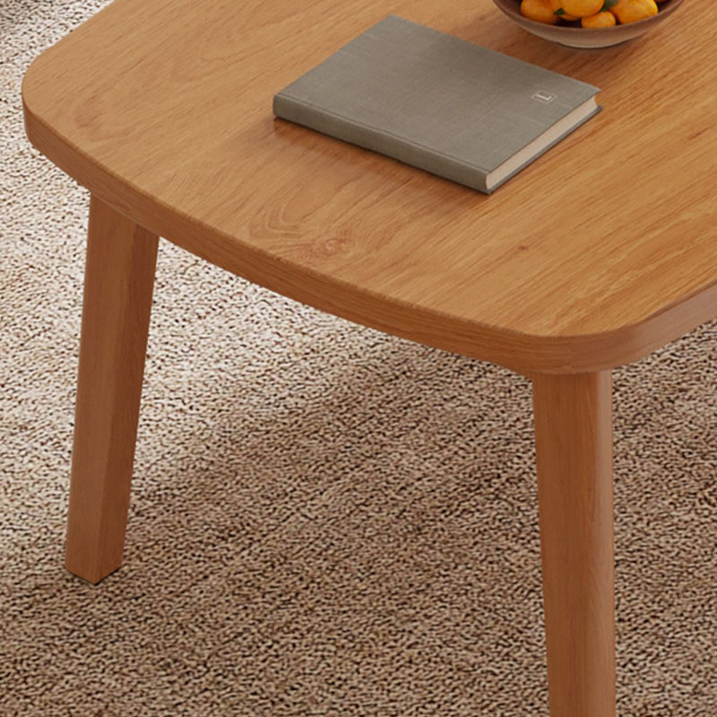 Modernistic Wooden Coffee Table Elliptical 4 Legs Cocktail Table