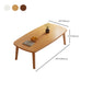 Modernistic Wooden Coffee Table Elliptical 4 Legs Cocktail Table
