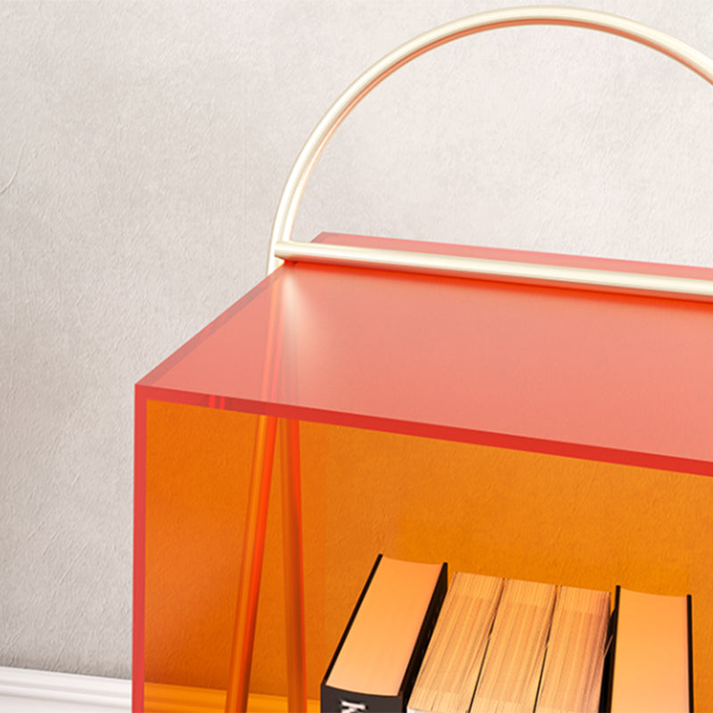 Contemporary Accent Side Table Plastic 4 Legs with Storage Living Room Clearhalo 'Coffee & Accent Tables' 'End & Side Tables' 'end_side_tables' 'furn' 'furn_end_side_tables' 'Furniture' 'Living Room Furniture' 7593204