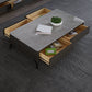 16"H Contemporary Cocktail Table Storage Rectangle Coffee Table Clearhalo 'Coffee & Accent Tables' 'Coffee Tables' 'coffee_tables' 'furn' 'furn_coffee_tables' 'Furniture' 'Living Room Furniture' 7593213
