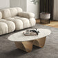 Table basse ovale abstraite en ardoise ou table de bout