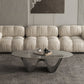 Table basse ovale abstraite en ardoise ou table de bout