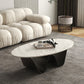 Table basse ovale abstraite en ardoise ou table de bout