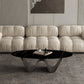 Table basse ovale abstraite en ardoise ou table de bout