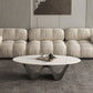 Table basse ovale abstraite en ardoise ou table de bout