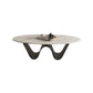Table basse ovale abstraite en ardoise ou table de bout