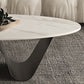 Table basse ovale abstraite en ardoise ou table de bout