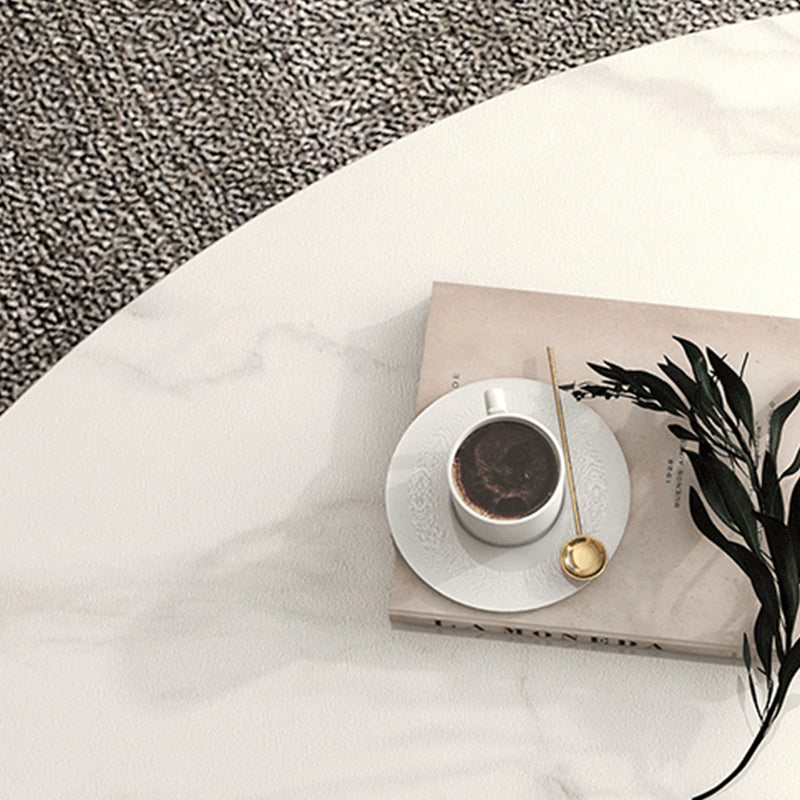 Table basse ovale abstraite en ardoise ou table de bout