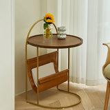 Tray Top Corner Table in Brone with Storage C Side Accent Side Table Clearhalo 'Coffee & Accent Tables' 'End & Side Tables' 'end_side_tables' 'furn' 'furn_end_side_tables' 'Furniture' 'Living Room Furniture' 7593239