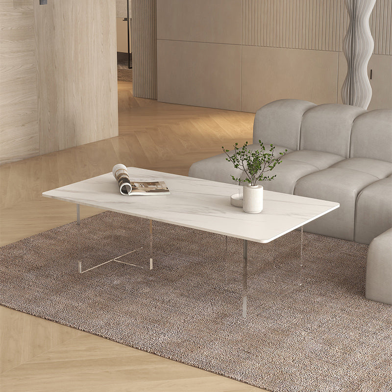 Slate Top Coffee Cocktail Table Sled Rectangle Coffee or End Table Clearhalo 'Coffee & Accent Tables' 'Coffee Tables' 'coffee_tables' 'furn' 'furn_coffee_tables' 'Furniture' 'Living Room Furniture' 7593263