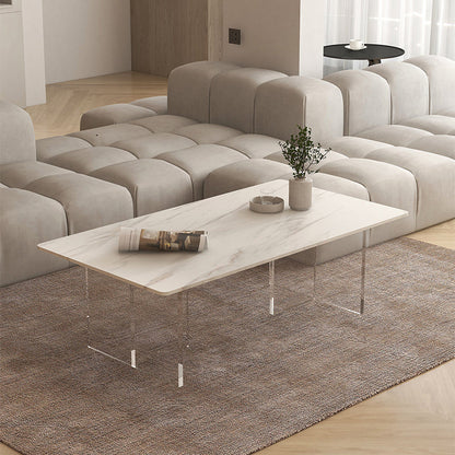Slate Top Coffee Cocktail Table Sled Rectangle Coffee or End Table Clearhalo 'Coffee & Accent Tables' 'Coffee Tables' 'coffee_tables' 'furn' 'furn_coffee_tables' 'Furniture' 'Living Room Furniture' 7593264
