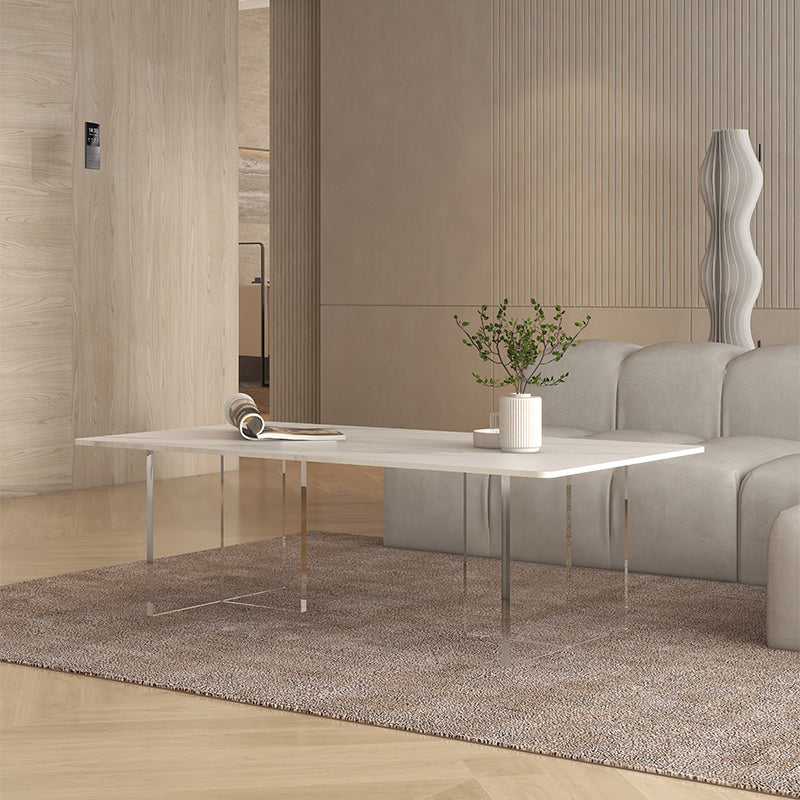 Slate Top Coffee Cocktail Table Sled Rectangle Coffee or End Table Clearhalo 'Coffee & Accent Tables' 'Coffee Tables' 'coffee_tables' 'furn' 'furn_coffee_tables' 'Furniture' 'Living Room Furniture' 7593266