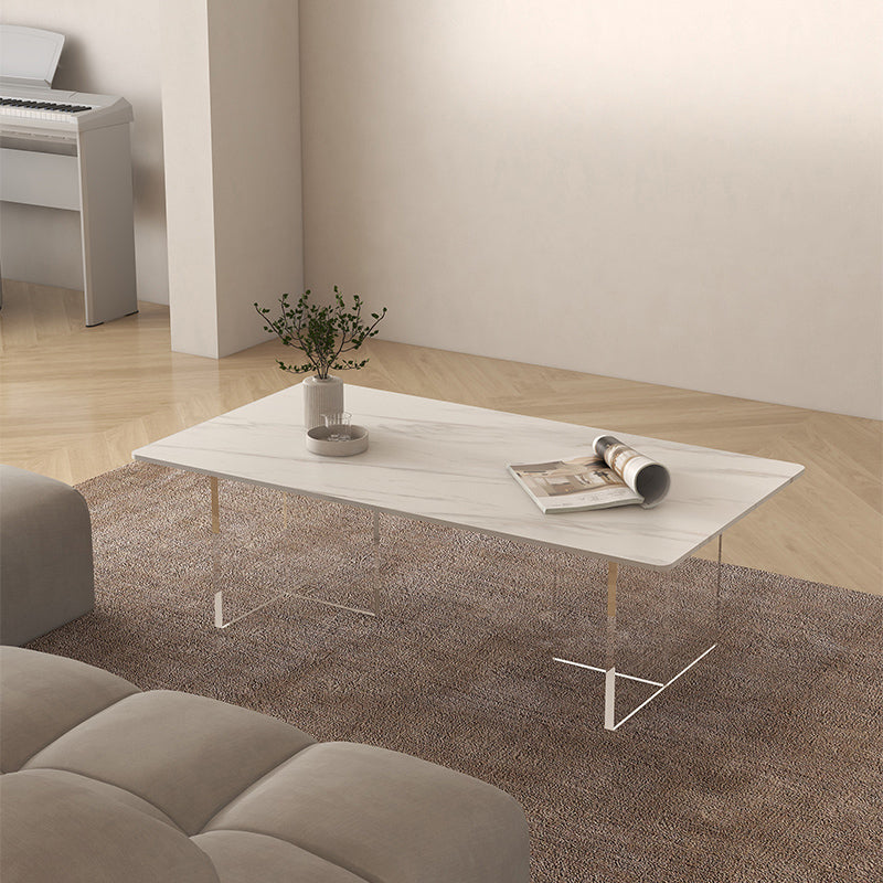 Slate Top Coffee Cocktail Table Sled Rectangle Coffee or End Table Clearhalo 'Coffee & Accent Tables' 'Coffee Tables' 'coffee_tables' 'furn' 'furn_coffee_tables' 'Furniture' 'Living Room Furniture' 7593267