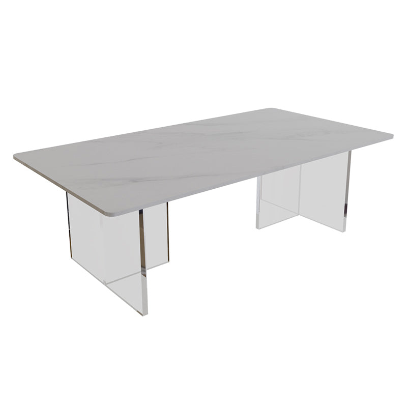 Slate Top Coffee Cocktail Table Sled Rectangle Coffee or End Table Clearhalo 'Coffee & Accent Tables' 'Coffee Tables' 'coffee_tables' 'furn' 'furn_coffee_tables' 'Furniture' 'Living Room Furniture' 7593268