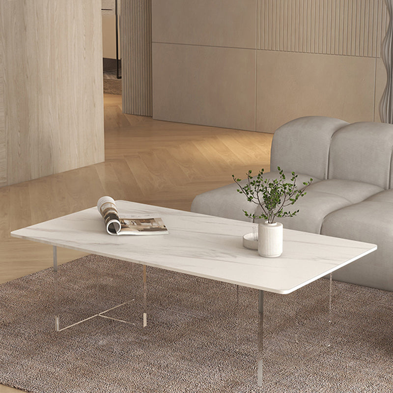 Slate Top Coffee Cocktail Table Sled Rectangle Coffee or End Table Clearhalo 'Coffee & Accent Tables' 'Coffee Tables' 'coffee_tables' 'furn' 'furn_coffee_tables' 'Furniture' 'Living Room Furniture' 7593269