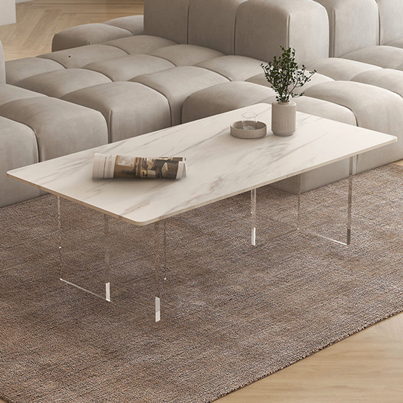 Slate Top Coffee Cocktail Table Sled Rectangle Coffee or End Table Clearhalo 'Coffee & Accent Tables' 'Coffee Tables' 'coffee_tables' 'furn' 'furn_coffee_tables' 'Furniture' 'Living Room Furniture' 7593271