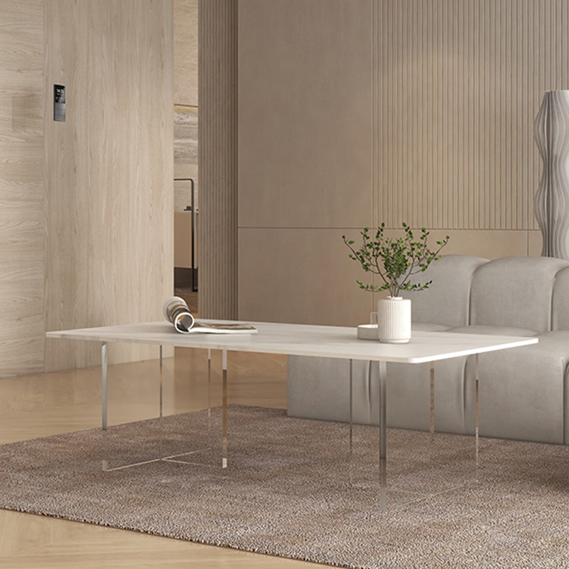 Slate Top Coffee Cocktail Table Sled Rectangle Coffee or End Table Clearhalo 'Coffee & Accent Tables' 'Coffee Tables' 'coffee_tables' 'furn' 'furn_coffee_tables' 'Furniture' 'Living Room Furniture' 7593272